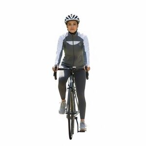 Women's Gray and White Castelli Performance Cycling Jersey Size Large